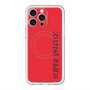 スリムプロテクションプレミアムケース with MagSafe［ SUPER PRIVATE - ロゴ - Red&Black ］