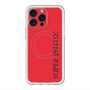 スリムプロテクションプレミアムケース with MagSafe［ SUPER PRIVATE - ロゴ - Red&Black ］