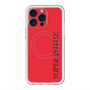 スリムプロテクションプレミアムケース with MagSafe［ SUPER PRIVATE - ロゴ - Red&Black ］
