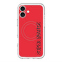 スリムプロテクションプレミアムケース with MagSafe［ SUPER PRIVATE - ロゴ - Red&Black ］