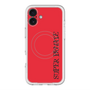 スリムプロテクションプレミアムケース with MagSafe［ SUPER PRIVATE - ロゴ - Red&Black ］