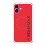 スリムプロテクションプレミアムケース with MagSafe［ SUPER PRIVATE - ロゴ - Red&Black ］