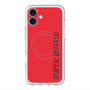 スリムプロテクションプレミアムケース with MagSafe［ SUPER PRIVATE - ロゴ - Red&Black ］
