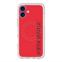 スリムプロテクションプレミアムケース with MagSafe［ SUPER PRIVATE - ロゴ - Red&Black ］