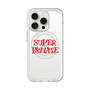 スリムプロテクションプレミアムケース with MagSafe［ SUPER PRIVATE - ロゴ - Metal ］