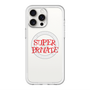 スリムプロテクションプレミアムケース with MagSafe［ SUPER PRIVATE - ロゴ - Metal ］
