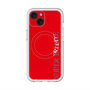 スリムプロテクションプレミアムケース with MagSafe［ SUPER PRIVATE - ロゴ - Red ］