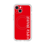 スリムプロテクションプレミアムケース with MagSafe［ SUPER PRIVATE - ロゴ - Red ］