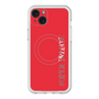 スリムプロテクションプレミアムケース with MagSafe［ SUPER PRIVATE - ロゴ - Red ］