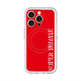 スリムプロテクションプレミアムケース with MagSafe［ SUPER PRIVATE - ロゴ - Red ］