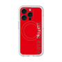 スリムプロテクションプレミアムケース with MagSafe［ SUPER PRIVATE - ロゴ - Red ］