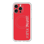スリムプロテクションプレミアムケース with MagSafe［ SUPER PRIVATE - ロゴ - Red ］