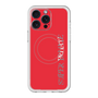 スリムプロテクションプレミアムケース with MagSafe［ SUPER PRIVATE - ロゴ - Red ］