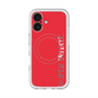 スリムプロテクションプレミアムケース with MagSafe［ SUPER PRIVATE - ロゴ - Red ］
