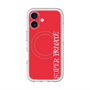 スリムプロテクションプレミアムケース with MagSafe［ SUPER PRIVATE - ロゴ - Red ］