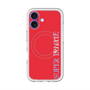 スリムプロテクションプレミアムケース with MagSafe［ SUPER PRIVATE - ロゴ - Red ］