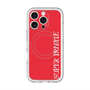 スリムプロテクションプレミアムケース with MagSafe［ SUPER PRIVATE - ロゴ - Red ］