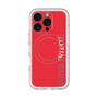 スリムプロテクションプレミアムケース with MagSafe［ SUPER PRIVATE - ロゴ - Red ］