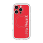 スリムプロテクションプレミアムケース with MagSafe［ SUPER PRIVATE - ロゴ - Red ］