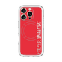 スリムプロテクションプレミアムケース with MagSafe［ SUPER PRIVATE - ロゴ - Red ］