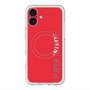 スリムプロテクションプレミアムケース with MagSafe［ SUPER PRIVATE - ロゴ - Red ］