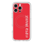 スリムプロテクションプレミアムケース with MagSafe［ SUPER PRIVATE - ロゴ - Red ］