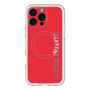 スリムプロテクションプレミアムケース with MagSafe［ SUPER PRIVATE - ロゴ - Red ］