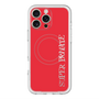 スリムプロテクションプレミアムケース with MagSafe［ SUPER PRIVATE - ロゴ - Red ］