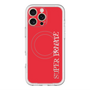 スリムプロテクションプレミアムケース with MagSafe［ SUPER PRIVATE - ロゴ - Red ］