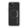 スリムプロテクションプレミアムケース with MagSafe［ SUPER PRIVATE - ロゴ - Black ］