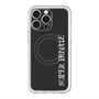 スリムプロテクションプレミアムケース with MagSafe［ SUPER PRIVATE - ロゴ - Black ］