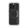 スリムプロテクションプレミアムケース with MagSafe［ SUPER PRIVATE - ロゴ - Black ］