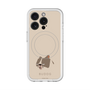 スリムプロテクションプレミアムケース with MagSafe［ BUDOG - ベージュ ］