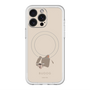 スリムプロテクションプレミアムケース with MagSafe［ BUDOG - ベージュ ］