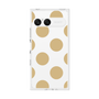 プレミアムスクエアケース［ シンプルドット - Beige ］