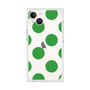 プレミアムスクエアケース［ シンプルドット - Green ］