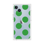 プレミアムスクエアケース［ シンプルドット - Green ］