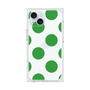 プレミアムスクエアケース［ シンプルドット - Green ］