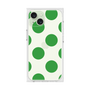 プレミアムスクエアケース［ シンプルドット - Green ］