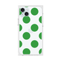 プレミアムスクエアケース［ シンプルドット - Green ］