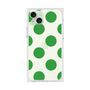 プレミアムスクエアケース［ シンプルドット - Green ］