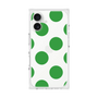 プレミアムスクエアケース［ シンプルドット - Green ］