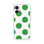 プレミアムスクエアケース［ シンプルドット - Green ］