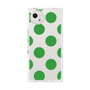 プレミアムスクエアケース［ シンプルドット - Green ］