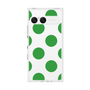 プレミアムスクエアケース［ シンプルドット - Green ］