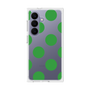 プレミアムスクエアケース［ シンプルドット - Green ］