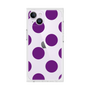 プレミアムスクエアケース［ シンプルドット - Purple ］