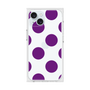 プレミアムスクエアケース［ シンプルドット - Purple ］