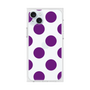プレミアムスクエアケース［ シンプルドット - Purple ］