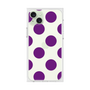 プレミアムスクエアケース［ シンプルドット - Purple ］